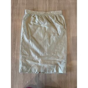 Susanna Beverly Hills Sage Green Jacquard Pencil Skirt High Waisted Lined Vtg